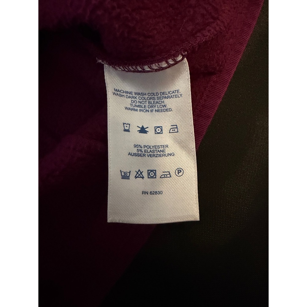 Lands End Womens Fleece Blazer Jacket Berry Pink Anchor Buttons Size M 10-12 - Picture 3 of 13